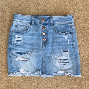 American Eagle Hi-Rise Mini Jean Skirt